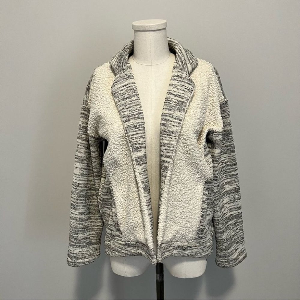 Anthropologie Saturday Sunday Fleece Sweater Jacket Shacket - Picture 3 of 13